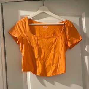 Hollister Orange baby tee large nwt